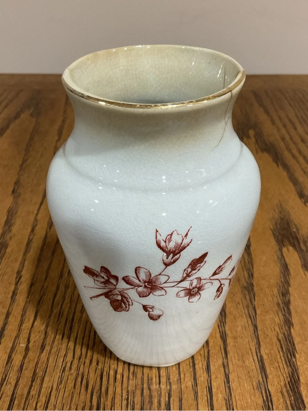 Vintage Antique Ivory Ceramic Floral Chamber Pot and Pitcher Set late 1800s